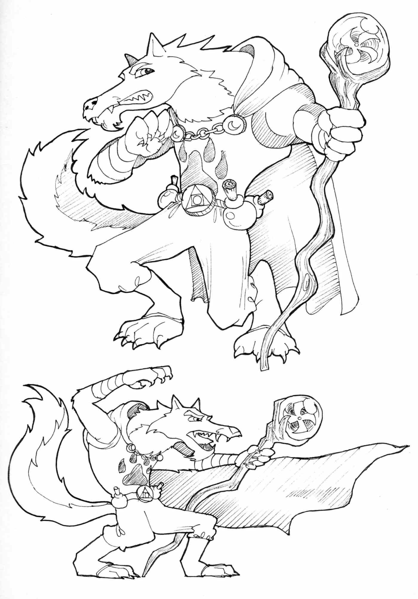 mage wolf hero three evil pigs