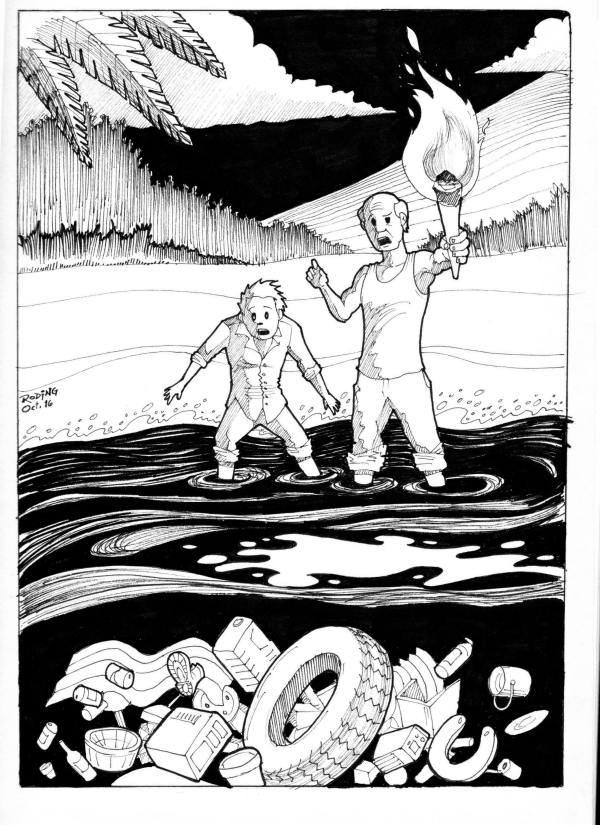 polluted beach dream