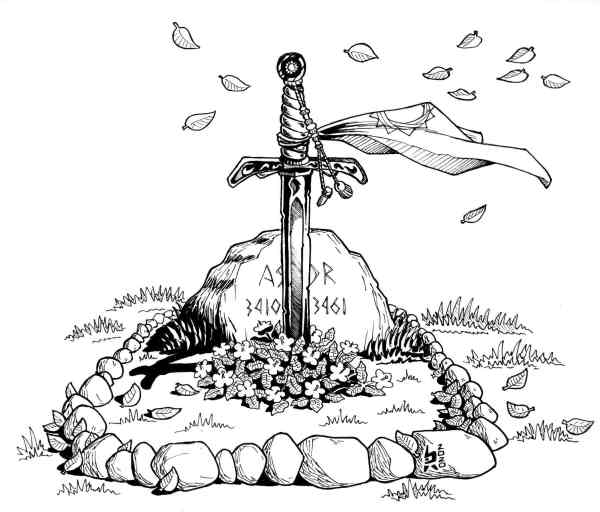 sword on a tomb
